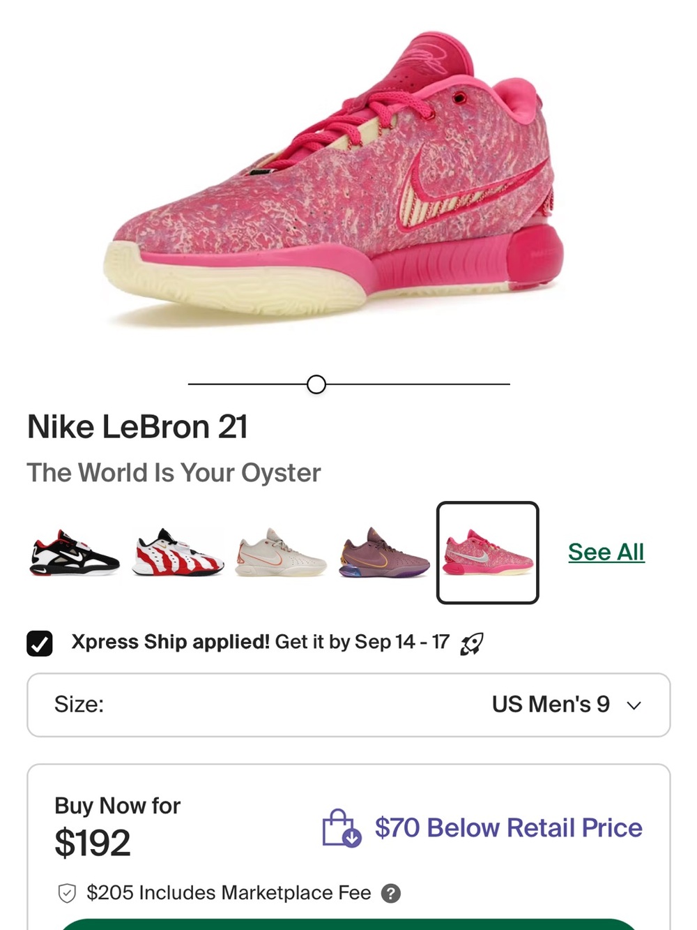 Nike LeBron 21 Men's Athletic Sneakers in Pink and Cream